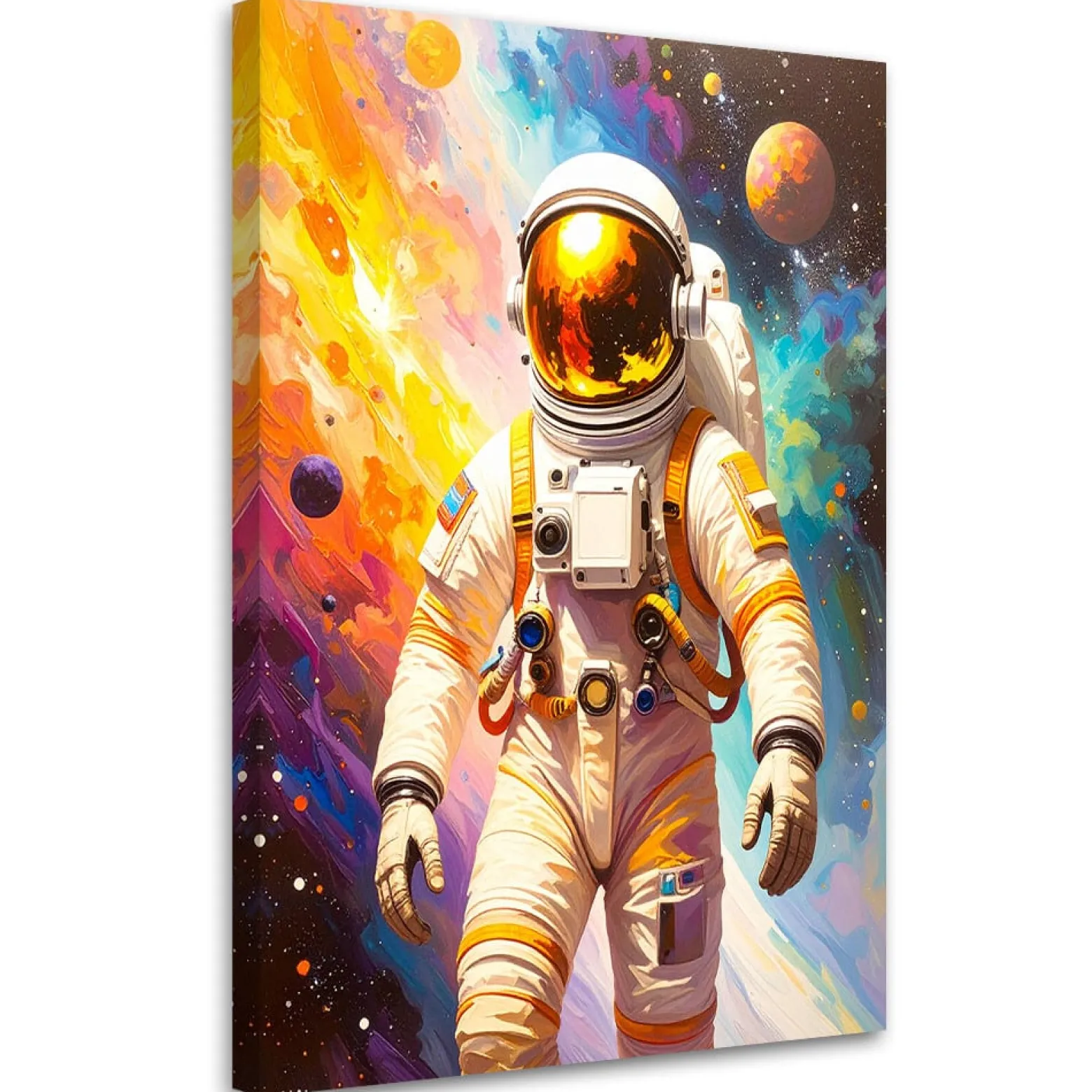 Obraz młodzieżowy do salonu, Astronauta Kosmos Planety 20x30