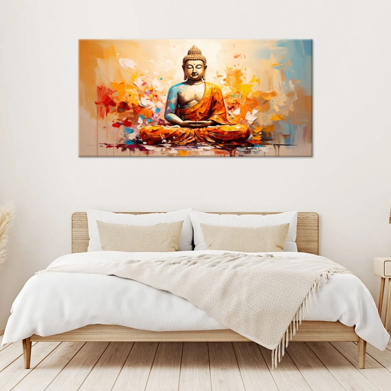 Obraz na płótnie do salonu sypialni, Budda Medytacja Abstrakcja 80x40