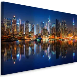 Obraz Panorama Manhattanu Nocą 30x20cm