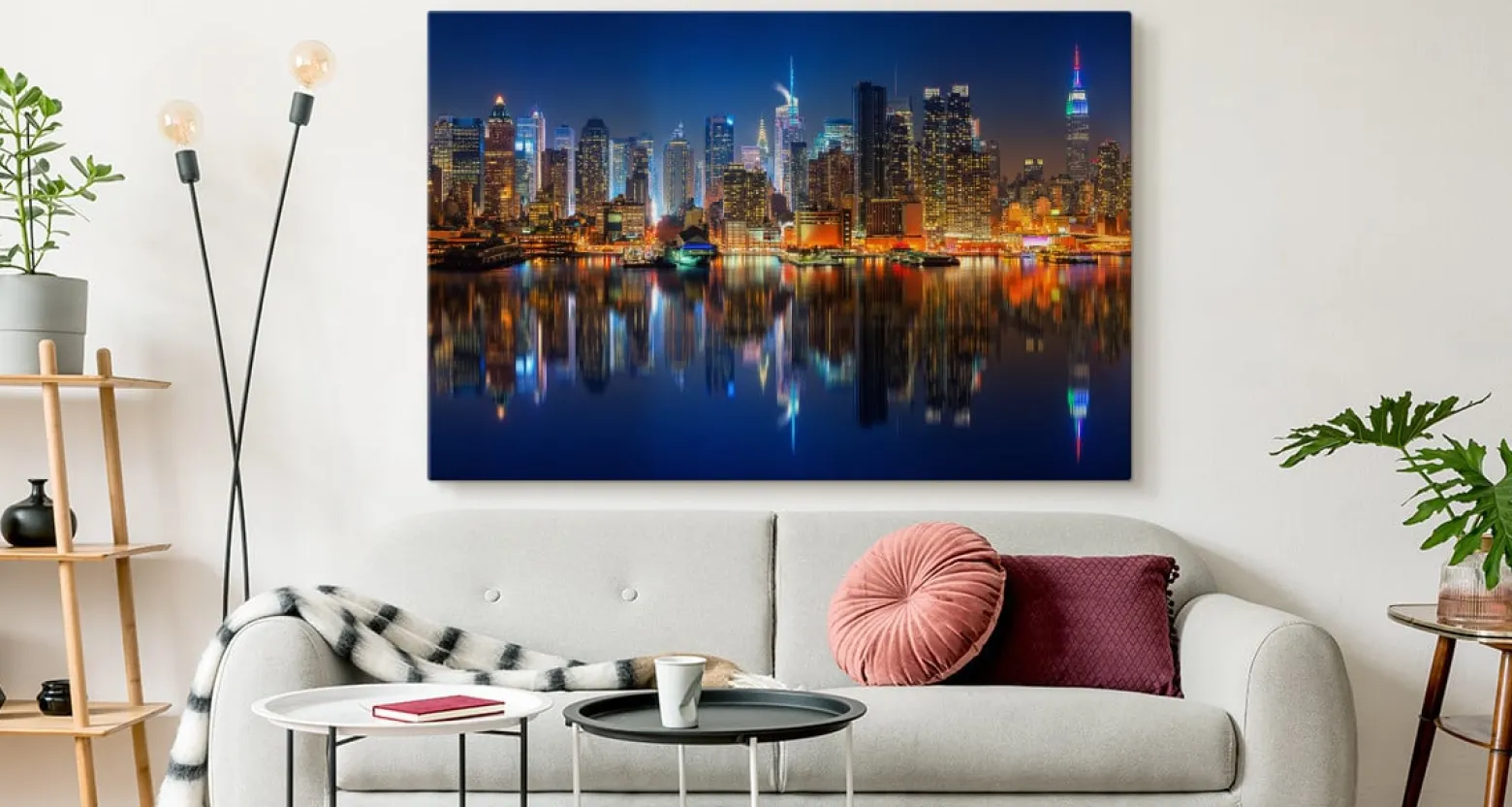 Obraz Panorama Manhattanu Nocą 30x20cm