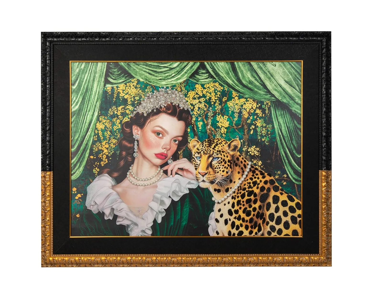 Obraz PEARLS LEOPARD 150 x 120 cm