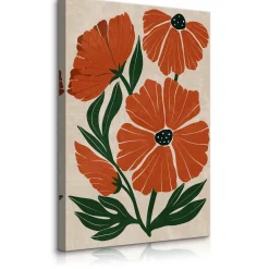 Obraz Pomarańczowe Maki W Stylu Boho 20x30cm
