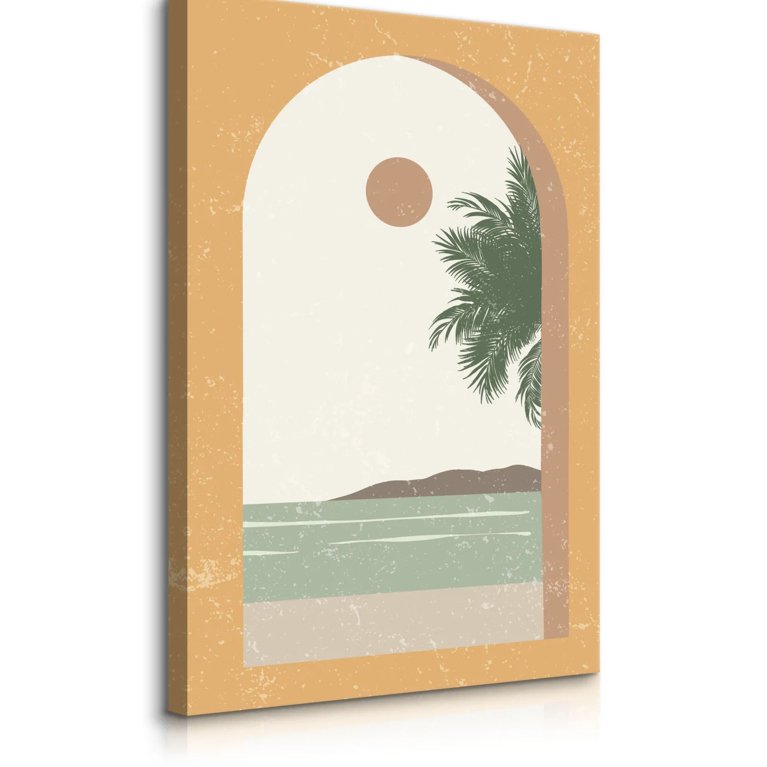 Obraz Widok z Okna na Palmę Akwarelowy Ocean 20x30cm