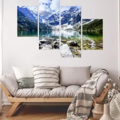 Obraz Wieloczęściowy Górski Pejzaż Morskie Oko 80x50cm