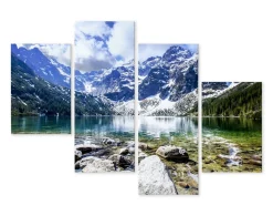 Obraz Wieloczęściowy Górski Pejzaż Morskie Oko 80x50cm