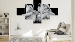 Obraz Wieloczęściowy LWY Zwierzęta Natura 3D 150x90cm