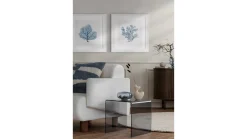 Obraz w ramie Blue Watercolor Coral No. 2 56x56 cm