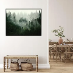 Obraz W Ramie Las Zielony Na Płótnie Do Sypialni Salonu 60x40