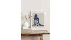 Obraz w ramie Pensive Woman Abstract 53x73 cm