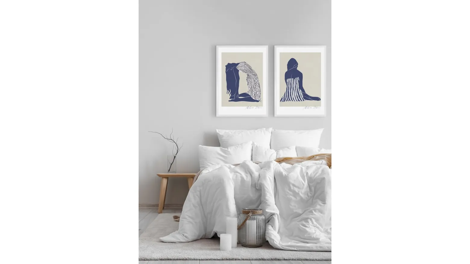Obraz w ramie Pensive Woman Abstract 53x73 cm