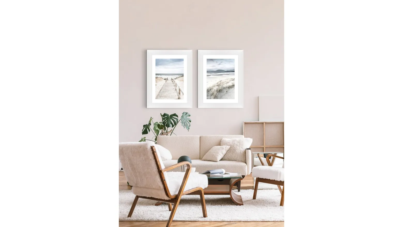 Obraz w ramie Wooden Path To The Sea 62x82 cm