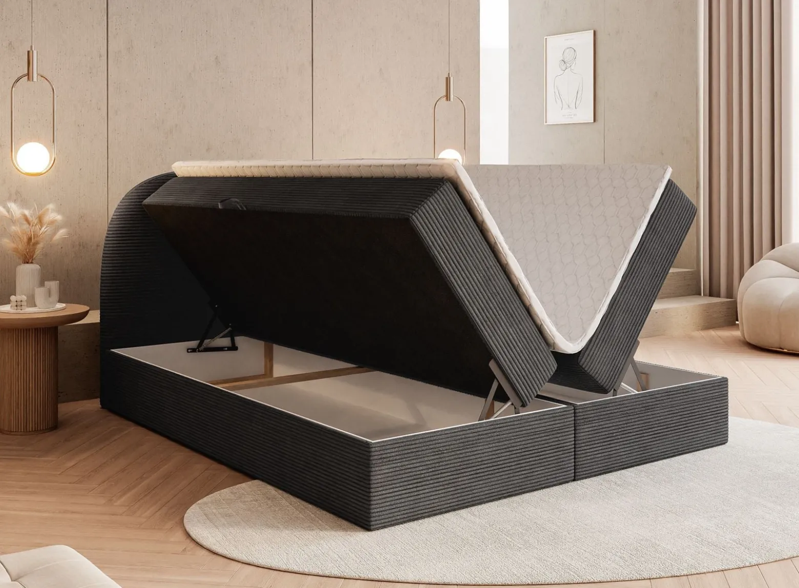 Łoże ALLURE 140x200 Lincoln 85 z topperem