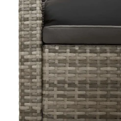 Ogrodowy zestaw wypoczynkowy Szary Technorattan 2x fotel + sofa