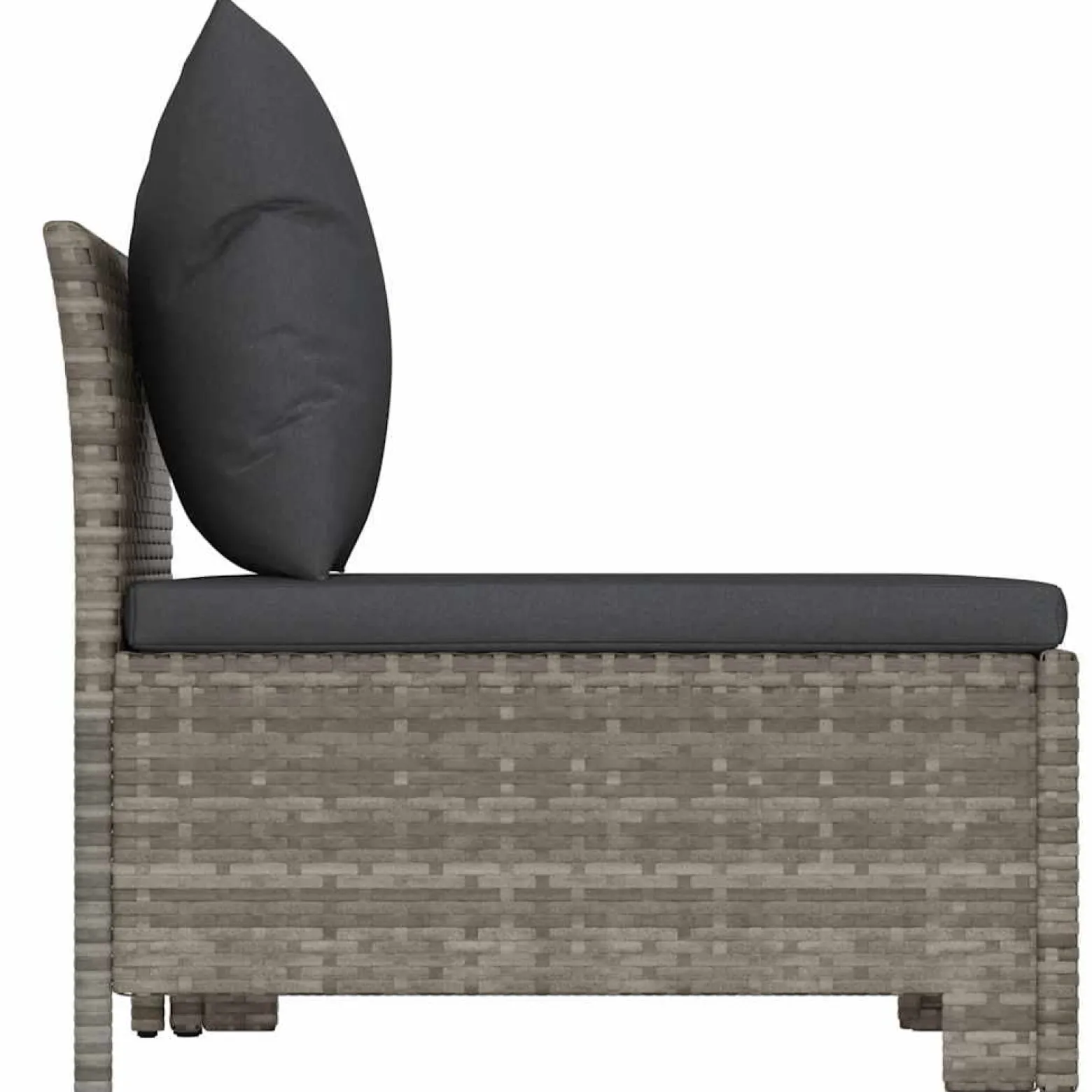 Ogrodowy zestaw wypoczynkowy Szary Technorattan sofa środkowa +
