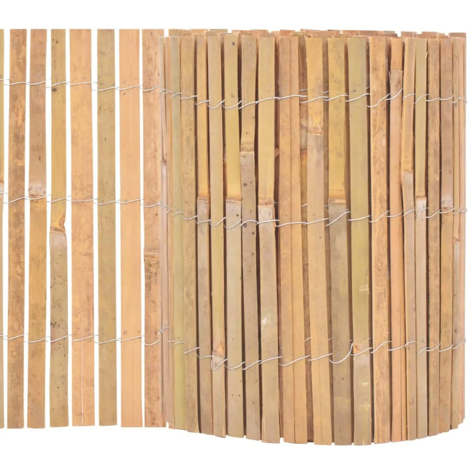 Ogrodzenie Brąz 30 x 1000 cm Bambus vidaXL