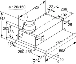 Okap Bosch DFL063W56