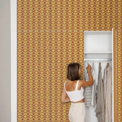 Okleina na meble Geometryczne retro 50x100 Folia samoprzylepna DIY