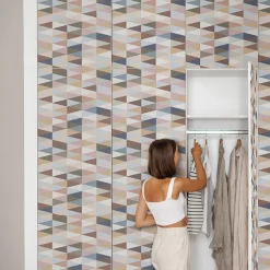 Okleina na meble Pastelowe trójkąty 50x100 Folia samoprzylepna Skandi