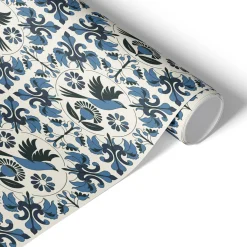 Okleina na meble Ptaki-kwiaty 50x100 Folia samoprzylepna Sypialnia