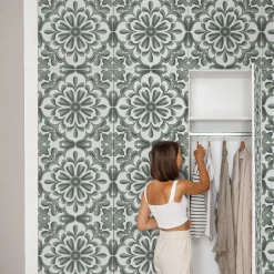 Okleina na meble Symetryczne liście 50x100 Folia samoprzylepna Eko