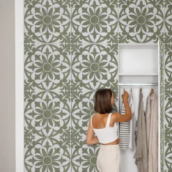 Okleina na meble Zielone liście 50x100 Folia samoprzylepna Natura
