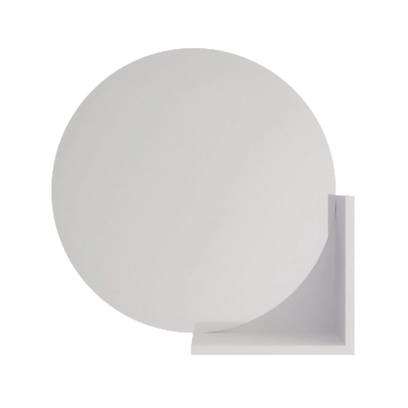 Okrągłe Białe Lustro z półką Lucija / średnica 60 cm