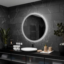 Okrągłe Lustro Łazienkowe Led Wenezia - 50Cm