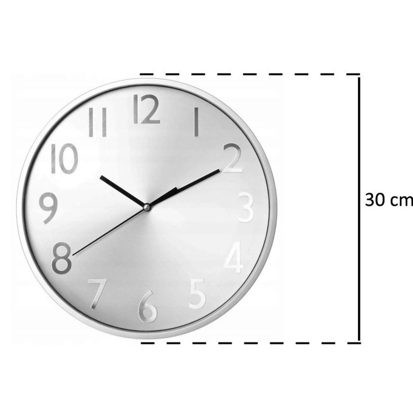 Okrągły zegar ścienny, Ø 30 cm
