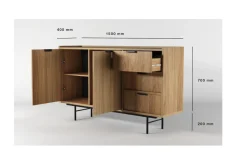 Orzech Warmia komoda 150cm szuflady 2d3sz EDEN KM