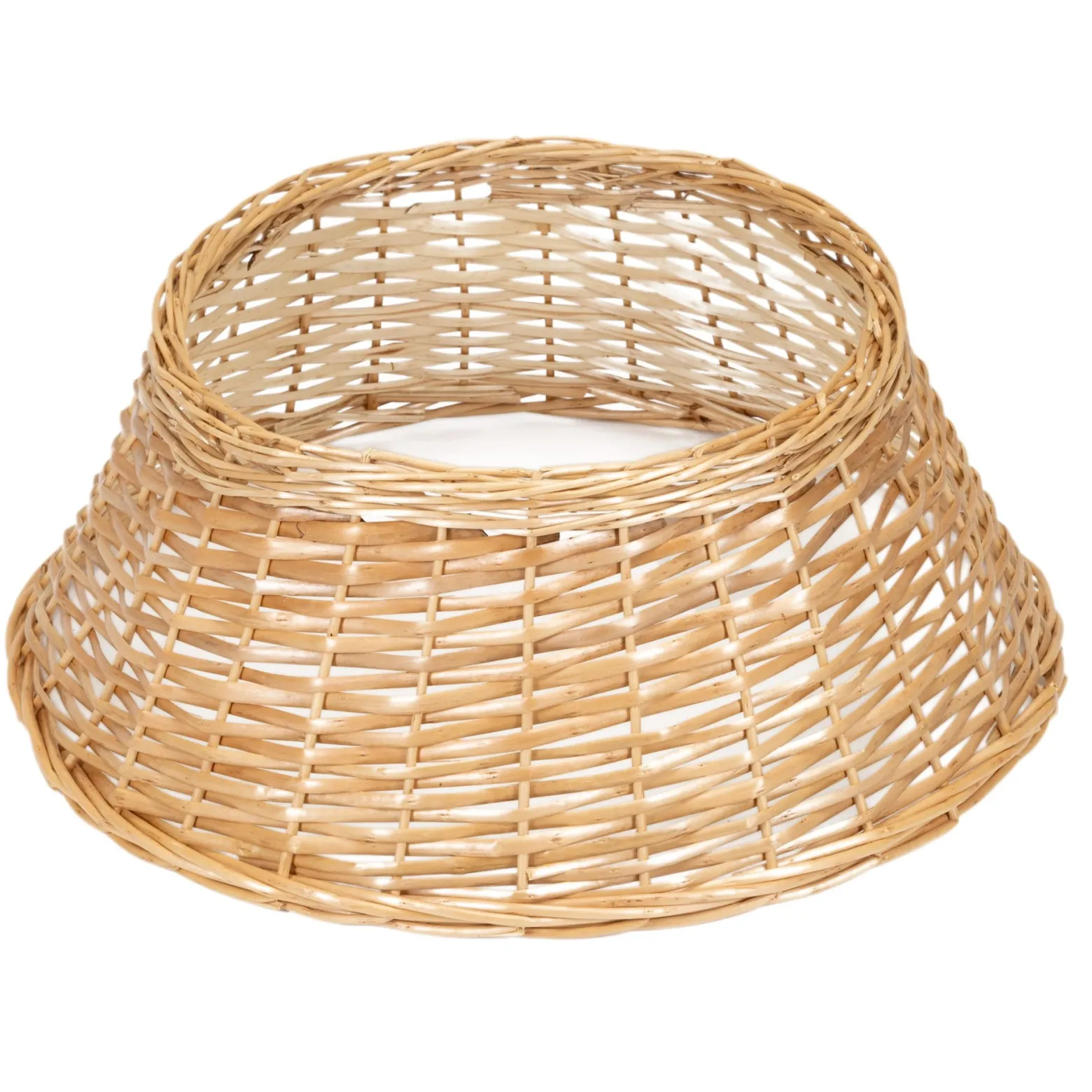 Osłona na stojak pod choinkę, wiklinowa 58 cm kosz jasnobrązowy