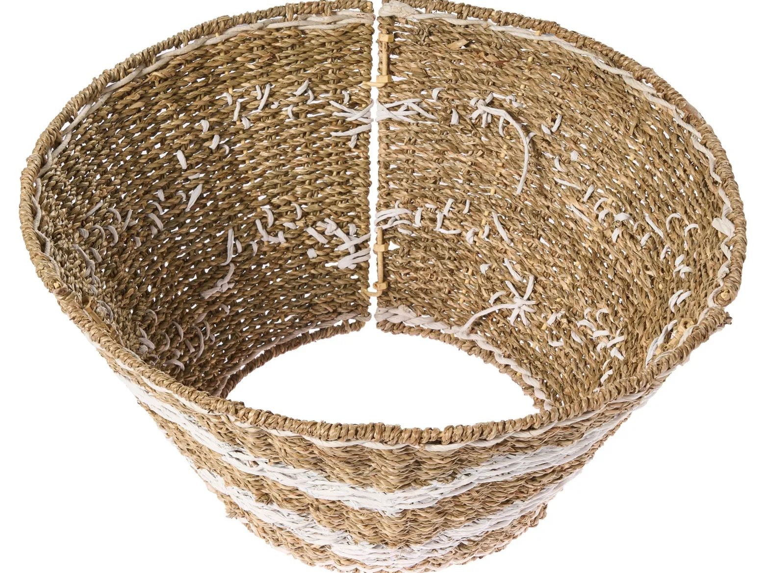 Osłona pod choinkę trawa morska 43 cm naturalny z białym