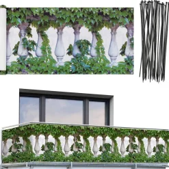 Osłona na balkon Ivy Fence, 5 m x 85 cm