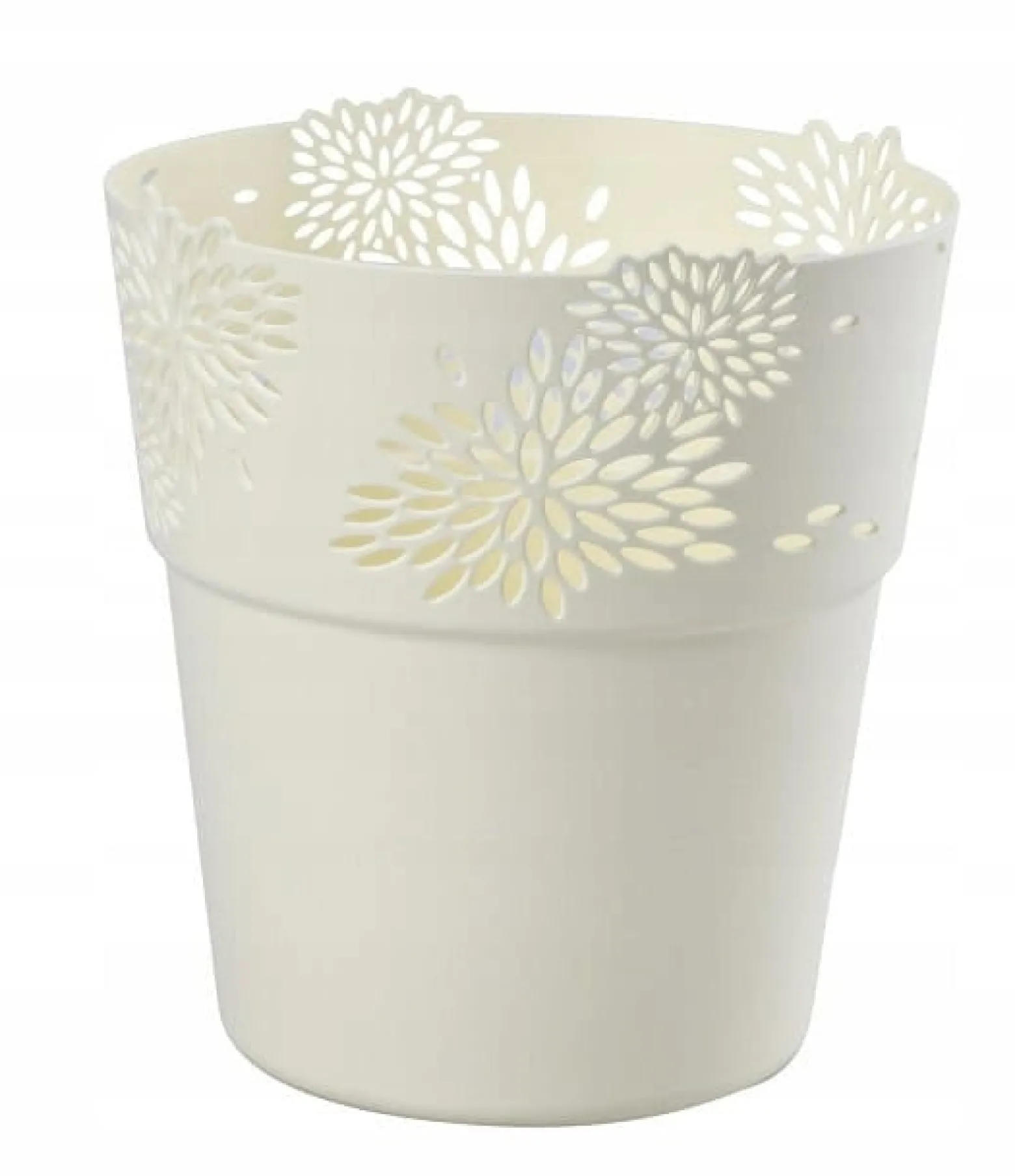 Osłonka ażurowa kremowa Aster 13 cm