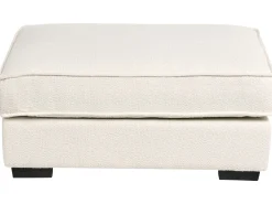 Otomana tapicerowana prostokątna boucle jasnobeżowa