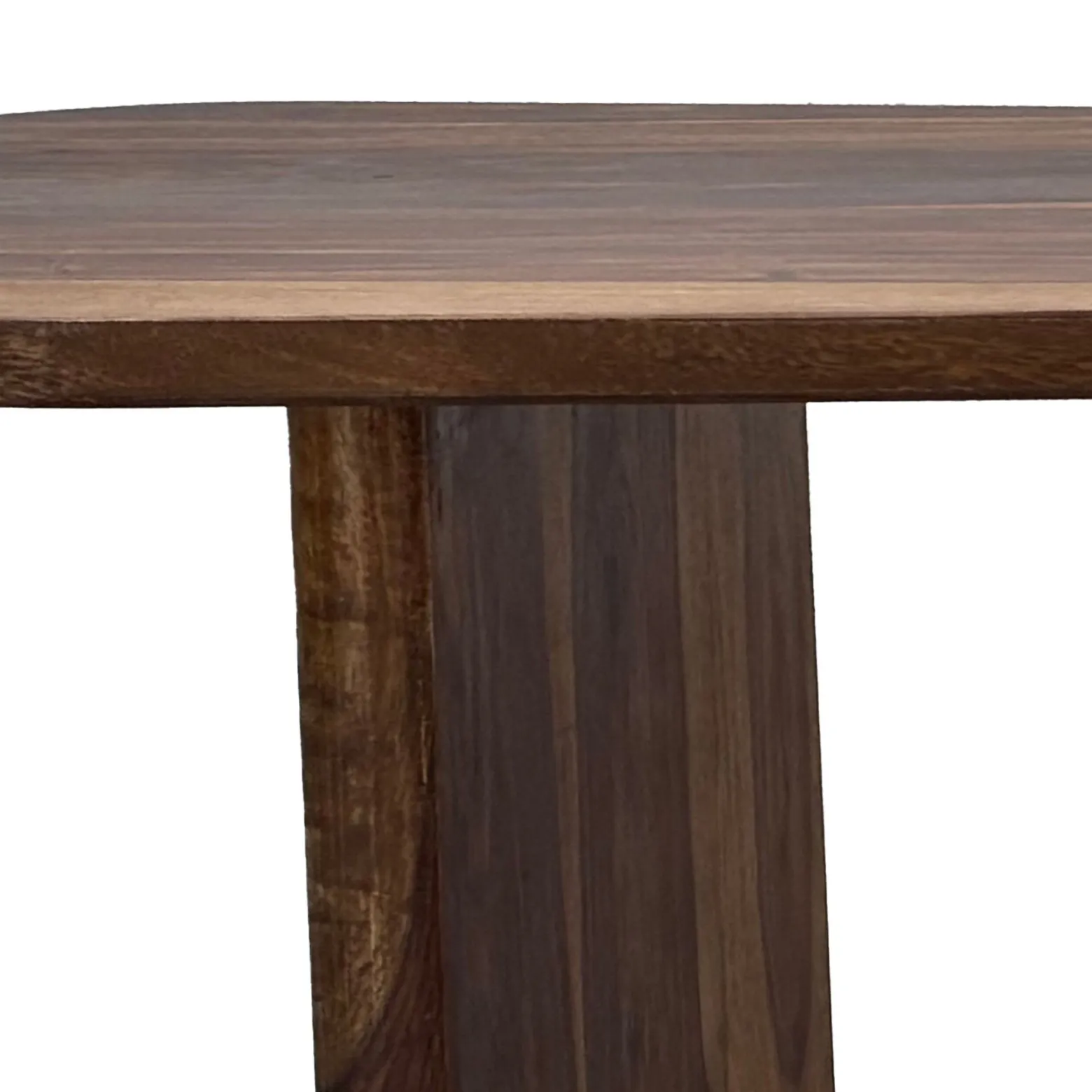 Owalny stolik kawowy z litego drewna Sheesham Stolik pod sofę 120cm