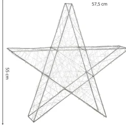 Oświetlenie świąteczne 100 LED gwiazda biały ciepły