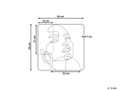 Ozdoba ścienna 50 x 50 cm żelazo MDF brązowa