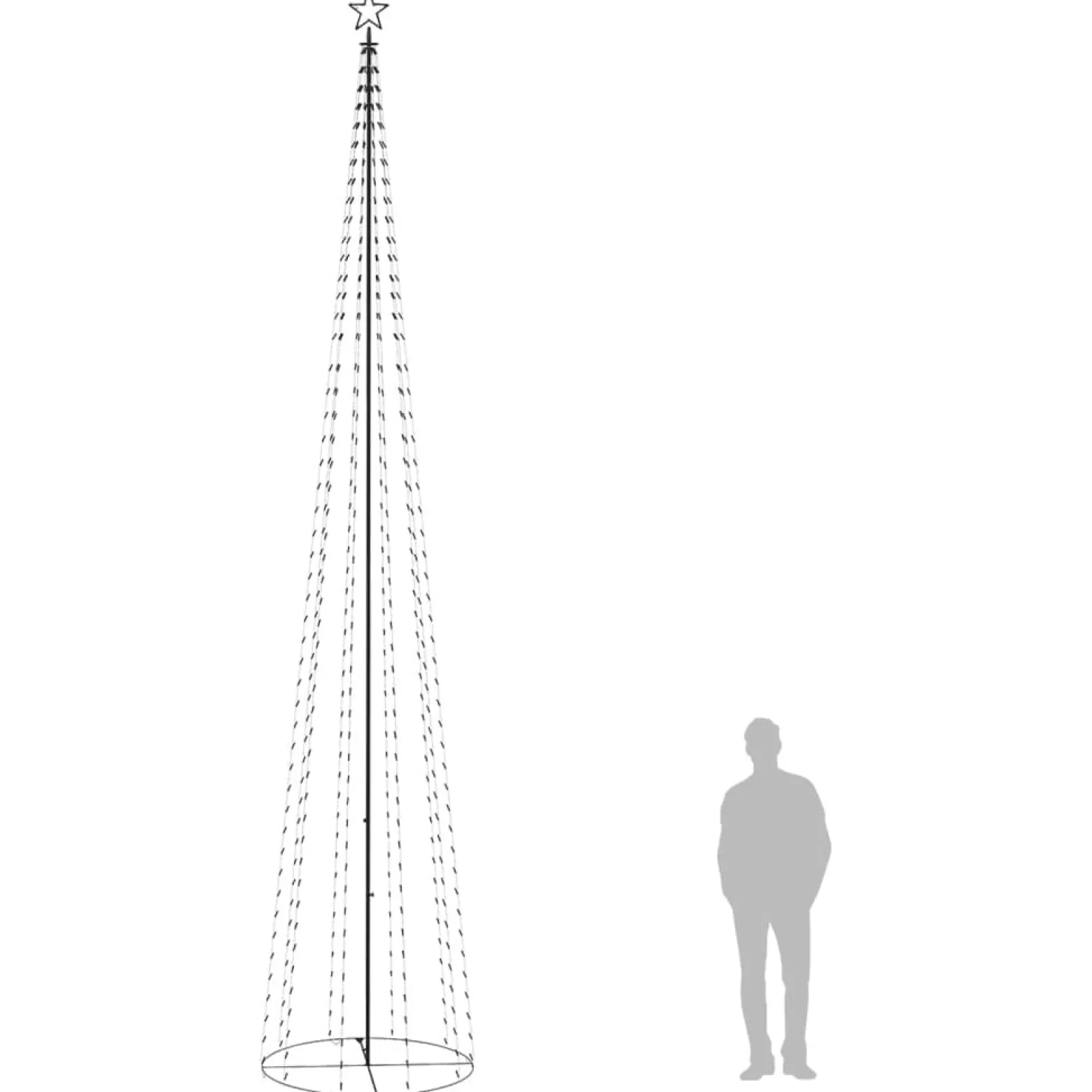 Ozdoba w kształcie choinki Niebieski 500 x 160 cm vidaXL