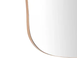 Ozdobne lustro ścienne metalowe 70 x 92 cm złote