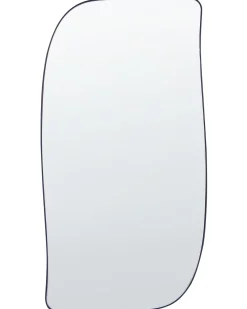 Ozdobne lustro ścienne metalowe 37 x 70 cm czarne