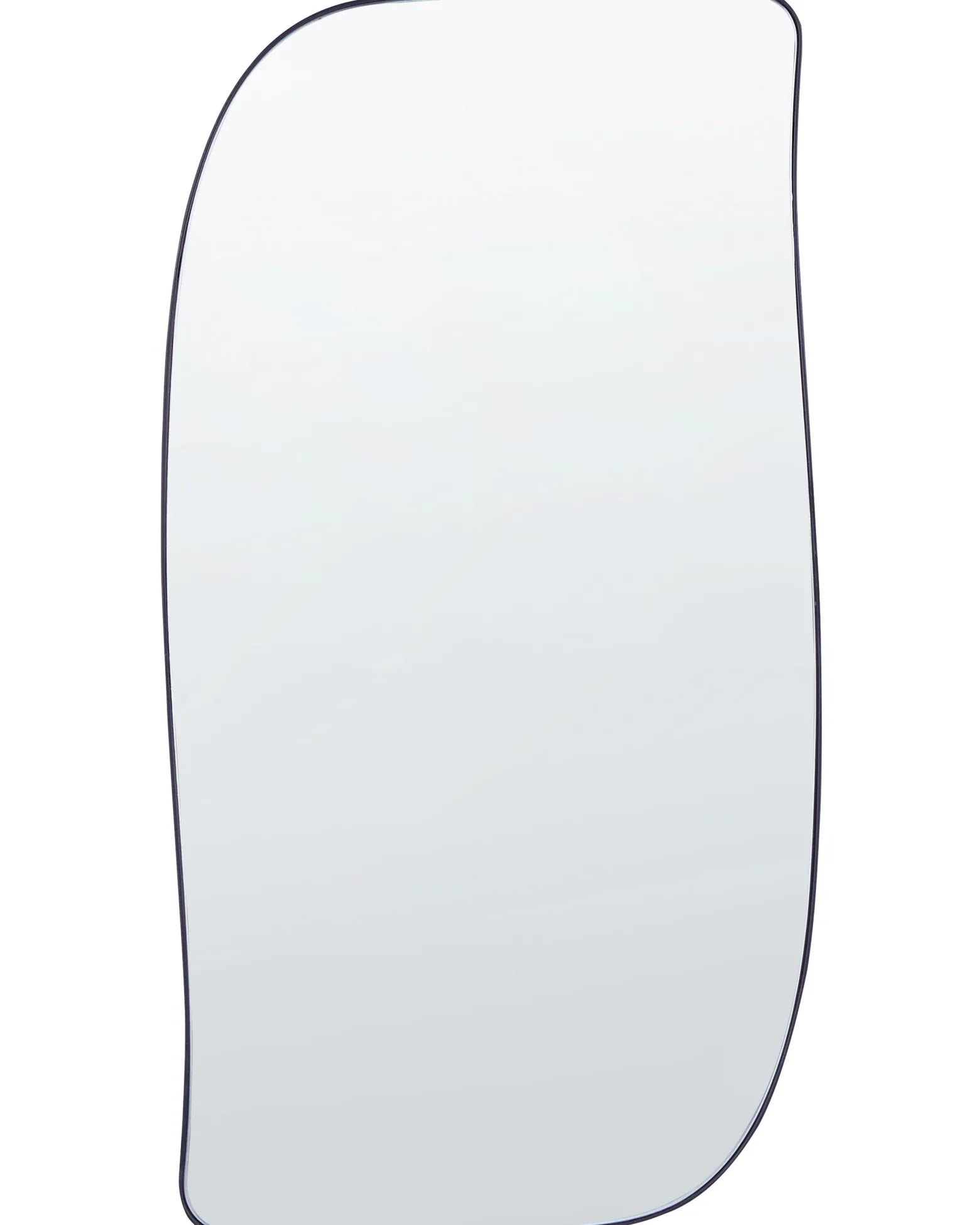 Ozdobne lustro ścienne metalowe 37 x 70 cm czarne