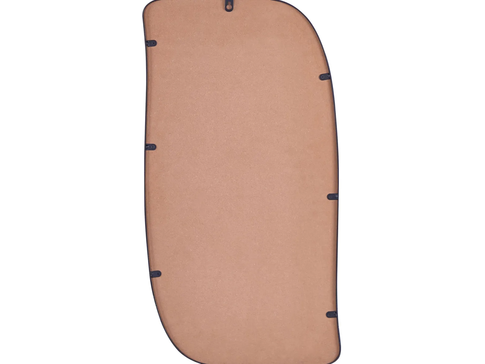 Ozdobne lustro ścienne metalowe 37 x 70 cm czarne
