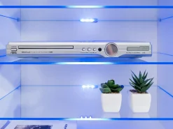 Pan Igiełka Szafka RTV LED Czarny Biały Dąb Wotan Połysk Mat Blue LEDs