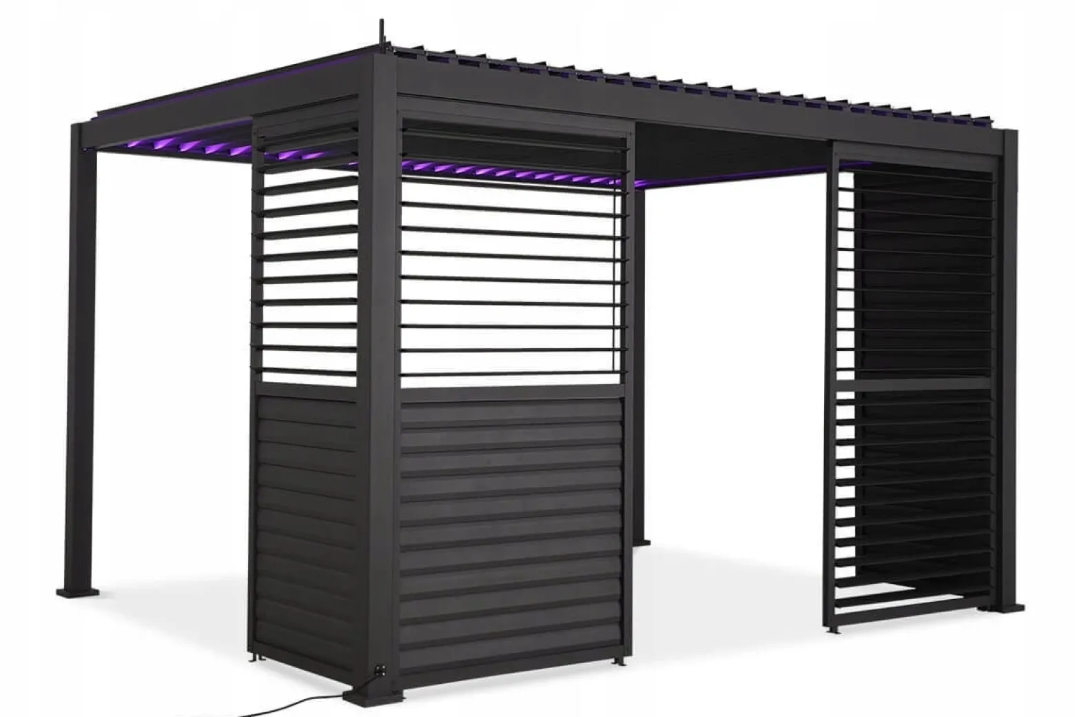 Panel Żaluzjowy 123,5 cm Regulowany Osłona do Pergoli PREMIUM 4m