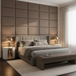 Panel Tapicerowany Prostokąt Komvortowy 50X40 Cm Szary Smart Velvet