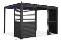 Panel Żaluzjowy 123,5 cm Regulowany Osłona do Pergoli PREMIUM 4m