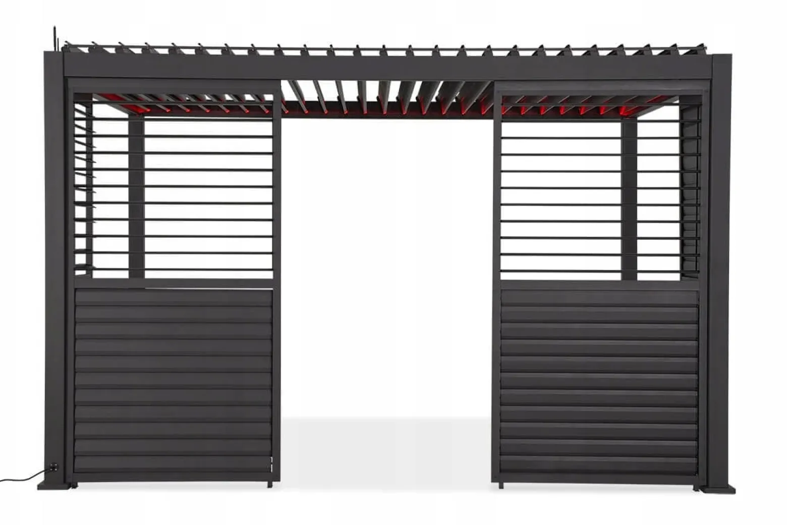 Panel Żaluzjowy 123,5 cm Regulowany Osłona do Pergoli PREMIUM 4m