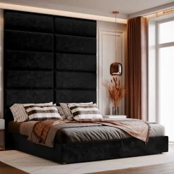 Panel Tapicerowany Czarny 60x20cm