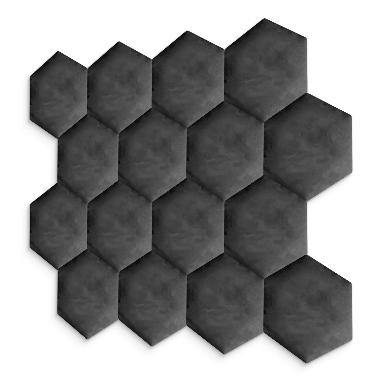 Panel Tapicerowany Plaster Miodu Heksagon Grafitowy 35x40cm