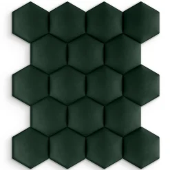 Panel Tapicerowany Plaster Miodu Butelkowa Zieleń 26x30cm